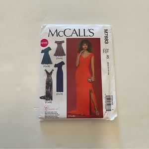 McCall’s 7683 Misses Pattern Dresses with Shouder and Skirts